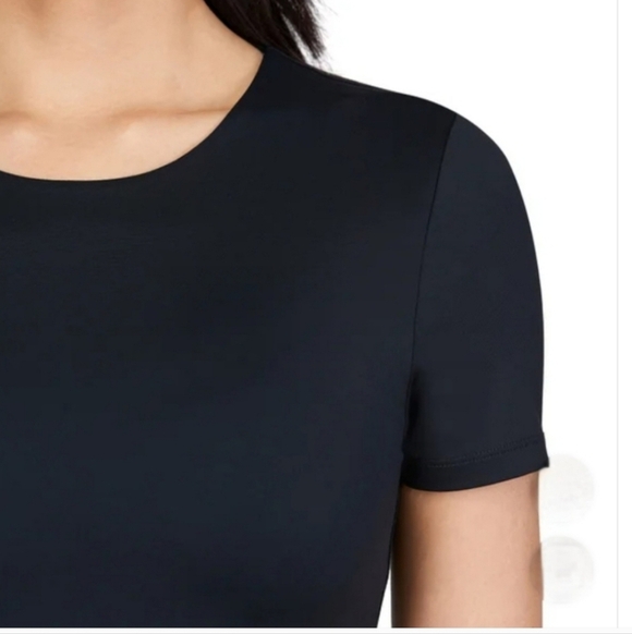 Frank & Oak Women's Short Sleeve Tees Size Medium Black Set Of 2 Fitted Tops - Picture 11 of 12